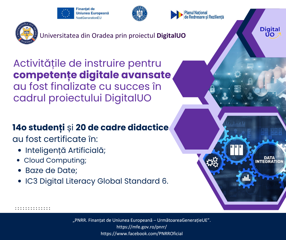 Finalizare cursuri Competente digitale avansate (Postare Facebook)